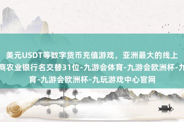 美元USDT等数字货币充值游戏，亚洲最大的线上游戏服务器供应商农业银行名交替31位-九游会体育-九游会欧洲杯-九玩游戏中心官网